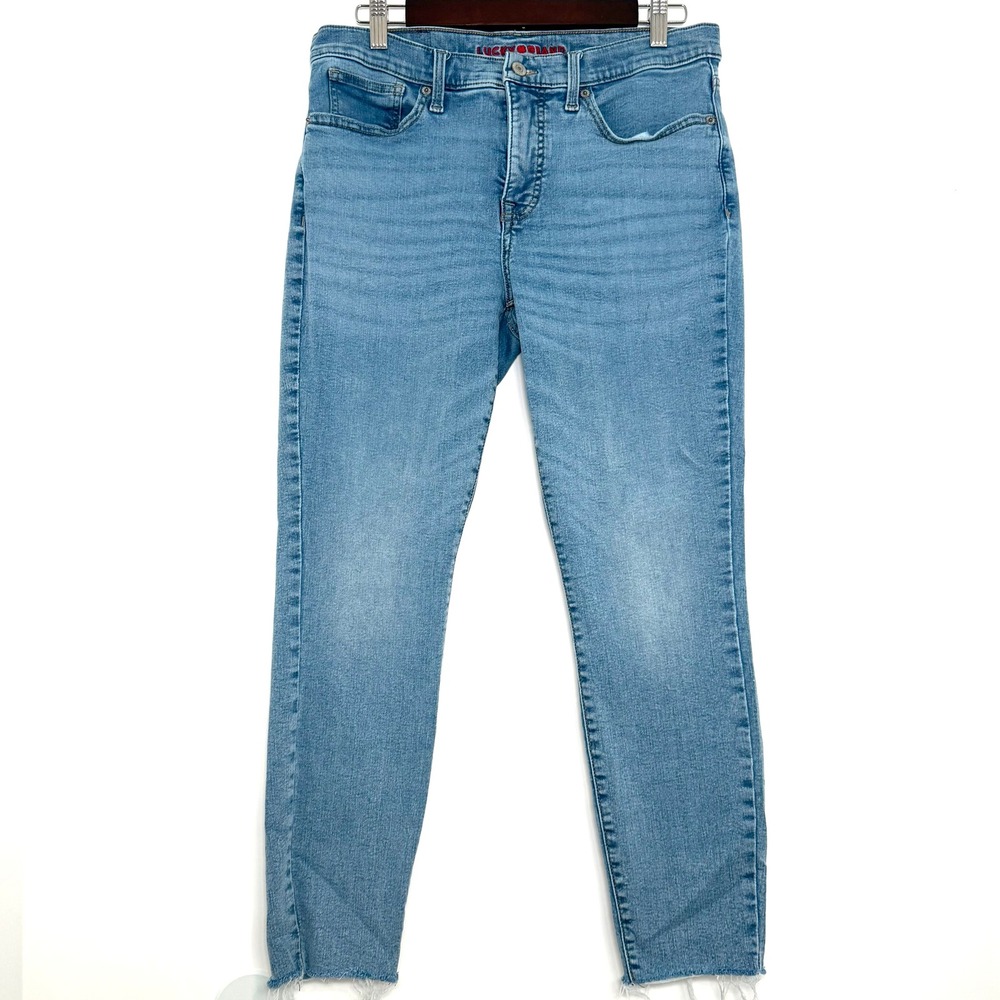 Lucky Brand Ava Mid Rise Skinny Jeans 10/30A Cropped Raw Hem